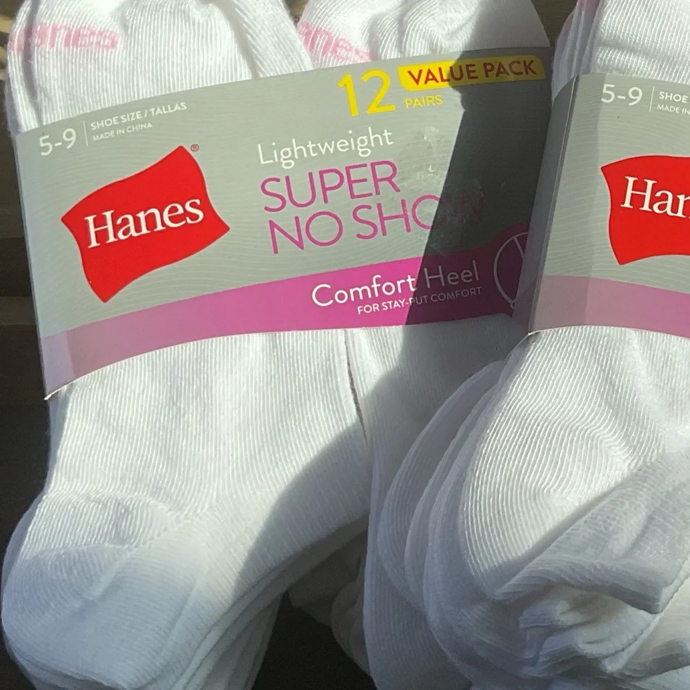 🌸Ladies Hanes No Show Socks 24 Pair